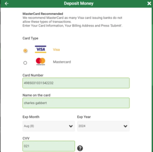 unibet carding method